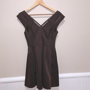Nanette Lepore brown cocktail dress size 2